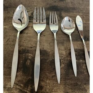 Oneidacraft Deluxe Profile Holiday Serving Set (5 Pc) | Stainless Steel Flatware